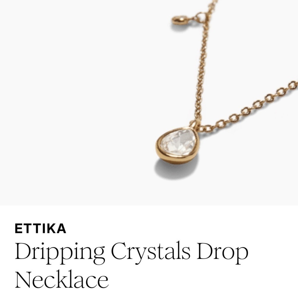 Ettika Elegant Gold Necklace with Crystal Accents - Picture 2 of 5